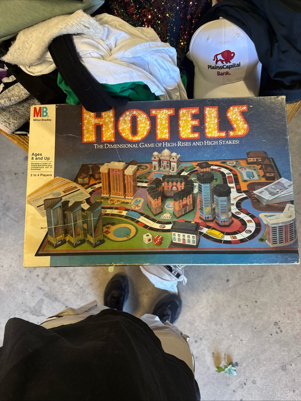 Milton Bradley Hotels Board Game 1987- Vintage Family Game (100% Complete)